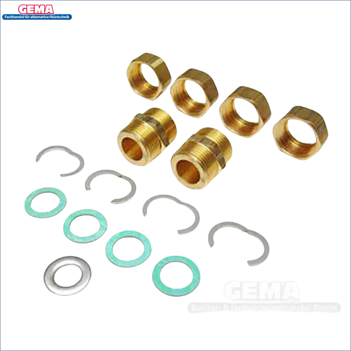 Brass Plumbing Fittings and Washers for DN16 Solar Pipeline System