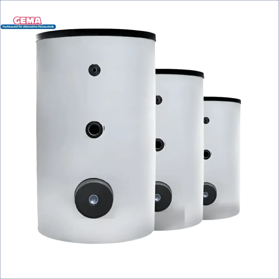 Weiße zylindrische Warmwasserspeicher Fish S1 X für brauchwasserspeicher mit s235jr boilers