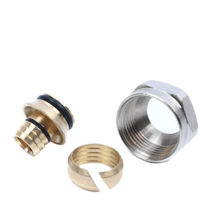 Plumbing compression fitting components für eine sichere Rohrverbindung in der Klemmringverschraubung