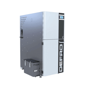 Defro Epsilon F 10 kW Pelletkessel mit autom. WT-Reinigung und Ascheaustragung.