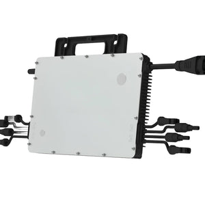 Weißer hms-1600-4t Microinverter mit Griff und mehreren Anschlüssen für 1780Wp Balkonkraftwerk