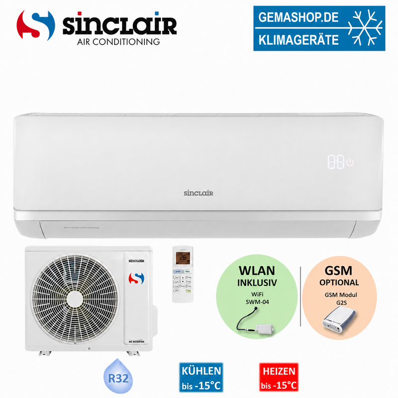 Split-klimats Sinclair Ray SIH-09BIR + SOH-09BIR2 2,7 kW