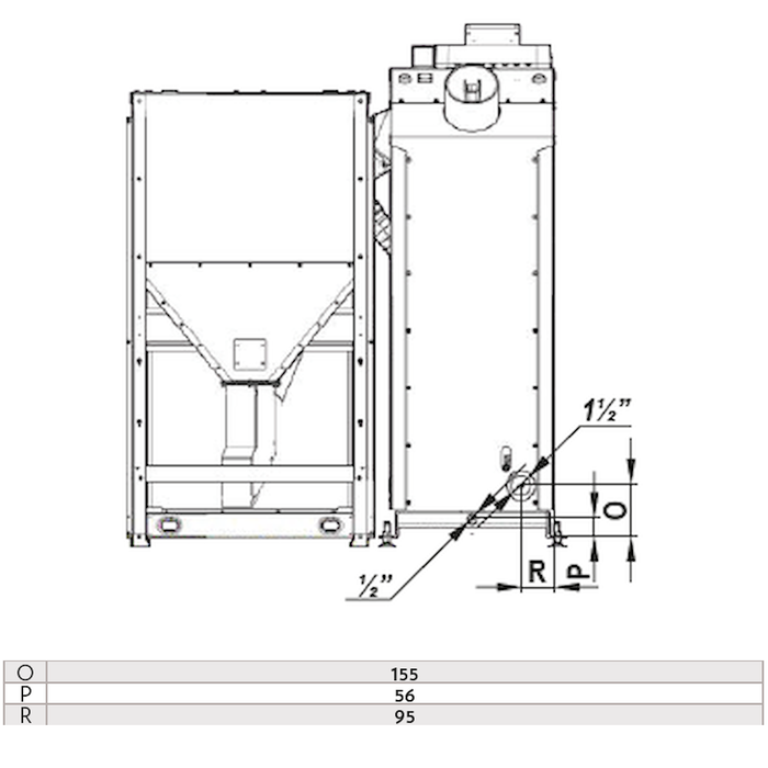 Defro Komfort Ekopell 25 kW mit Scheitholzfunktion