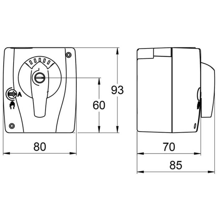 LK 950 Stellmotor 230 Volt Mischerantrieb mit 3-Punkt SPDT