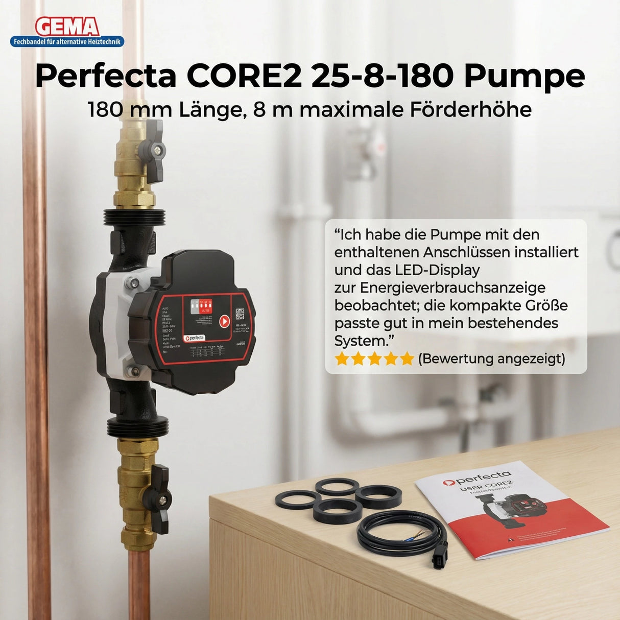 Pompa grzewcza Pompa obiegowa 25-8-180