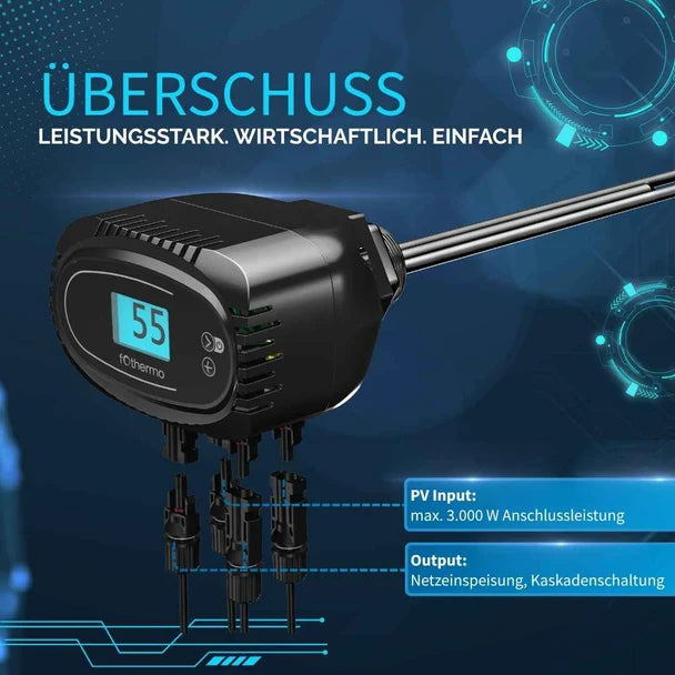 Solar-Heizstab fothermo ROD-1000 – 1.000 W mit Überschussausgang