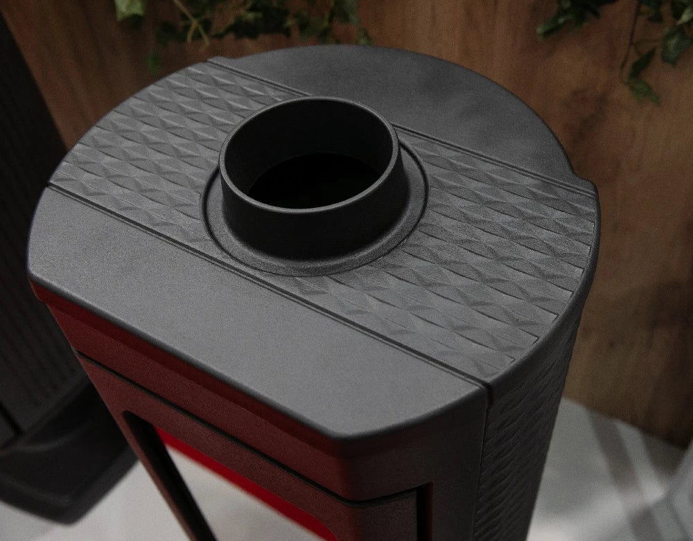 Plamen Tara designerkamin i gjutjärn – oberoende av rumsluft