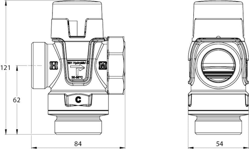 Braukšanas ūdens maisītājs LK 551 HydroMix 1" ārējā vītne - GEMA veikals