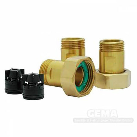 Verschraubungssatz mit Außengewinde.