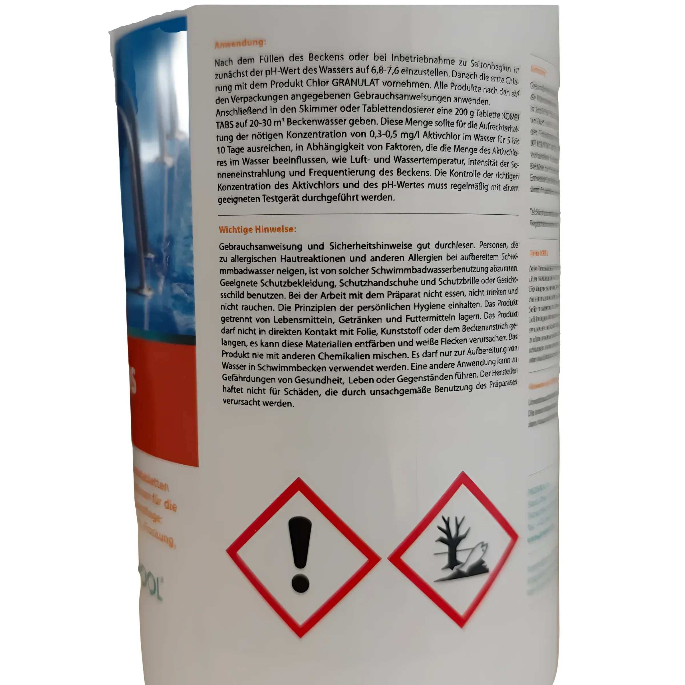 Pool-Reinigungsmittel Kombi Tabs 200 g mit Gefahrzeichen für Boiler-Zubehör