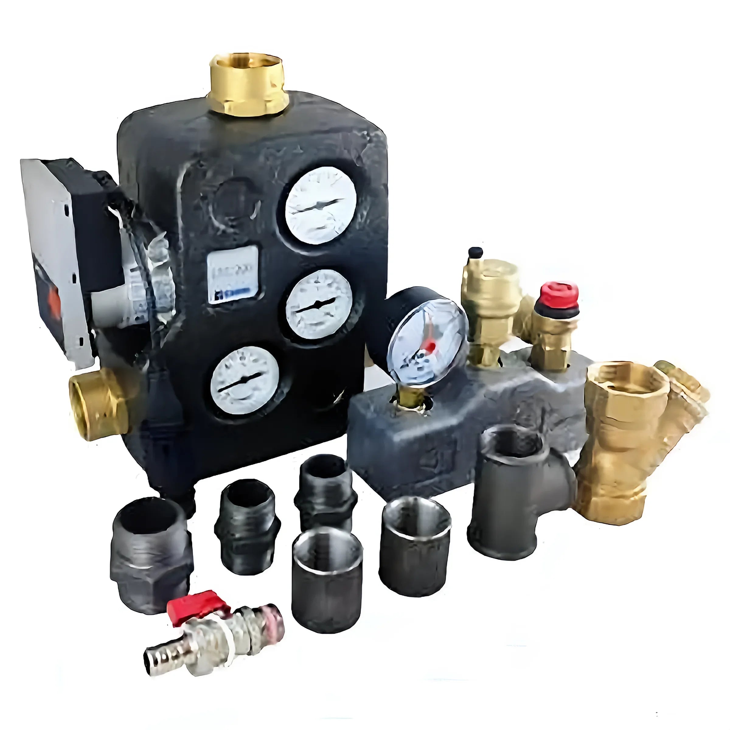 Plumbing manifold mit Gauges und Fittings für Thermoflux Pelling komplettpaket thermoflux