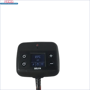 Schwarzer digitaler Thermostat für Elektroheizstab mit App-Steuerung und Temperaturregelung