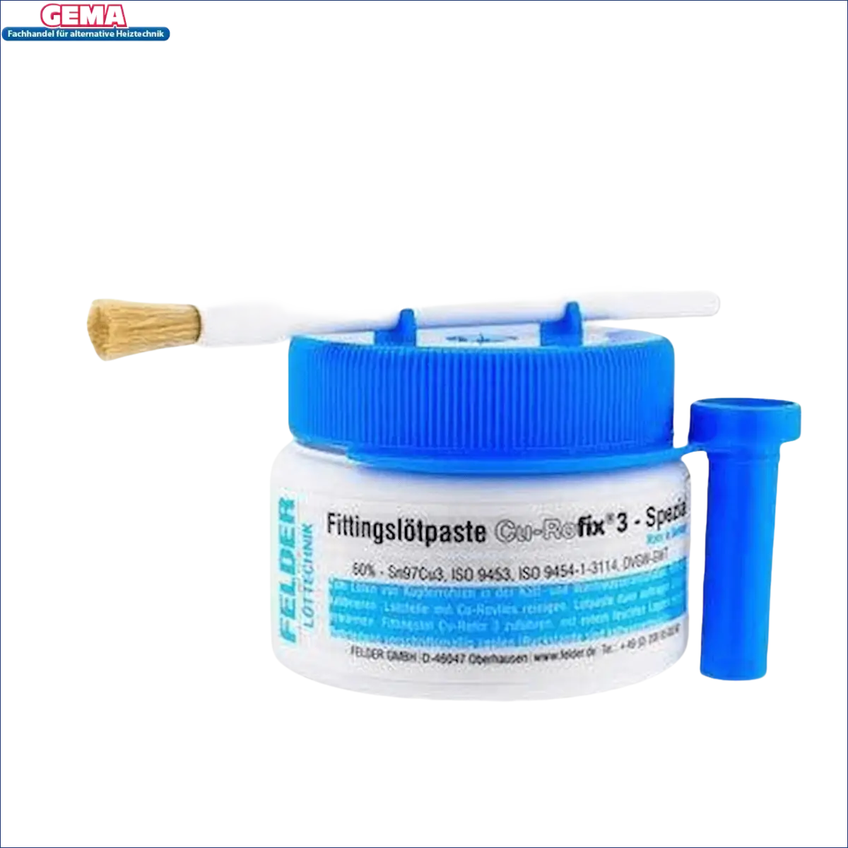 Fittingslötpaste CU-Rofix mit Bürste und Applikator für professionelles Flussmittel