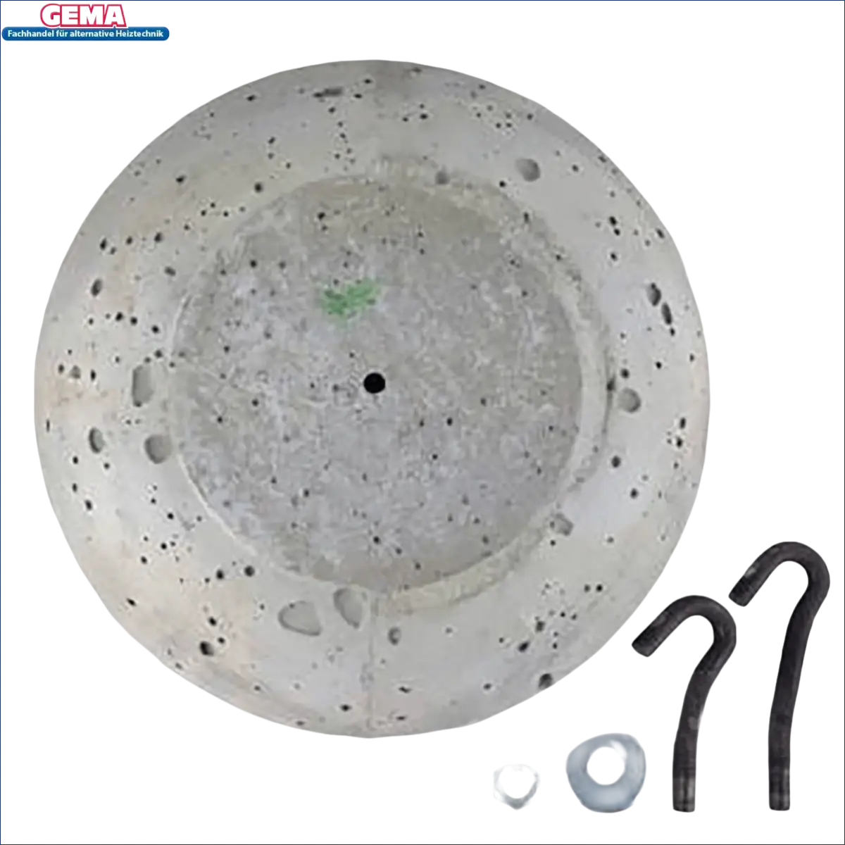 Concrete bowl with hardware for keramische deflektor Elektromet Heizkessel Eco Save System