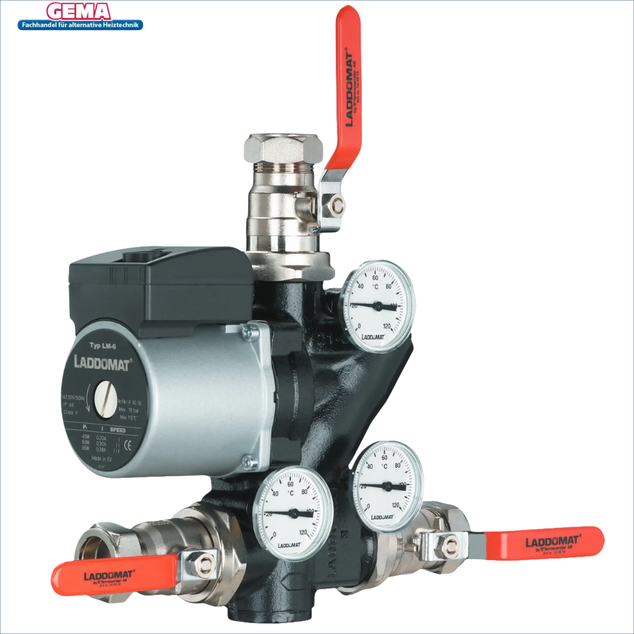 Laddomat 21-60 thermische Rücklaufanhebung mit Pumpe und Messgeräten für Boilers