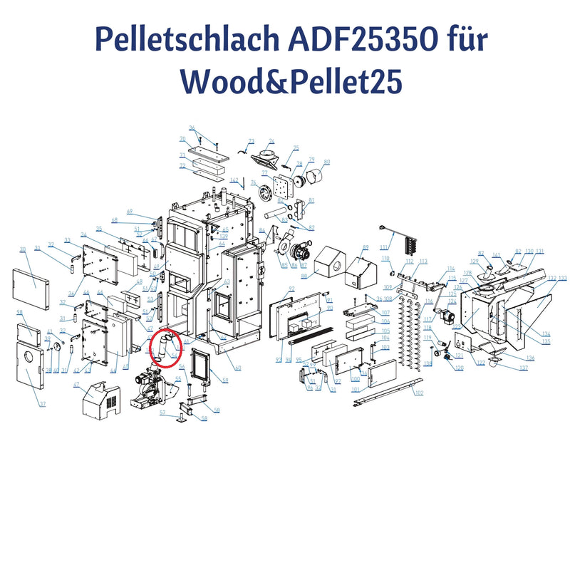 Pellets šļūtene Attack Wood&Pellet25 - GEMA veikals
