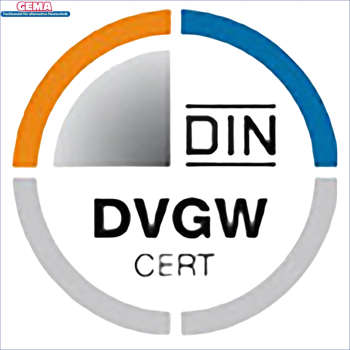 DIN DVGW CERT Logo auf PTFE Gewindedichtband Klasse FRp für Kalt- und Boileranwendungen