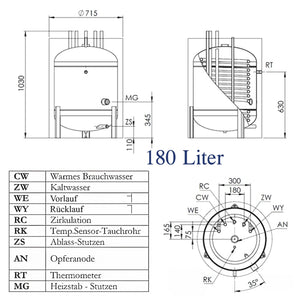 Trinkwasserspeicher Warmwasserspeicher mit Heizstab - GEMA Shop