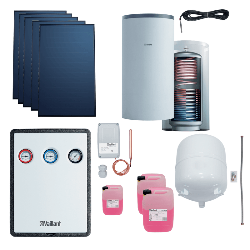 Vaillant saules paneļu komplekts ar plakanajiem kolektoriem 12.55 m² - GEMA veikals