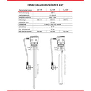 Karstā ūdens tvertne 100 L ar Incoloy 825 sildelementu 2 kW – dzeramā ūdens tvertne 🔥 - GEMA Shop