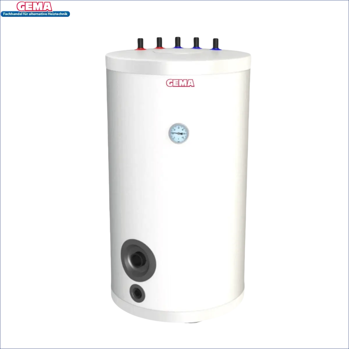 Weißer Warmwasserspeicher 120L mit Anschluss Vorlauf für Boilers und Trinkwasser