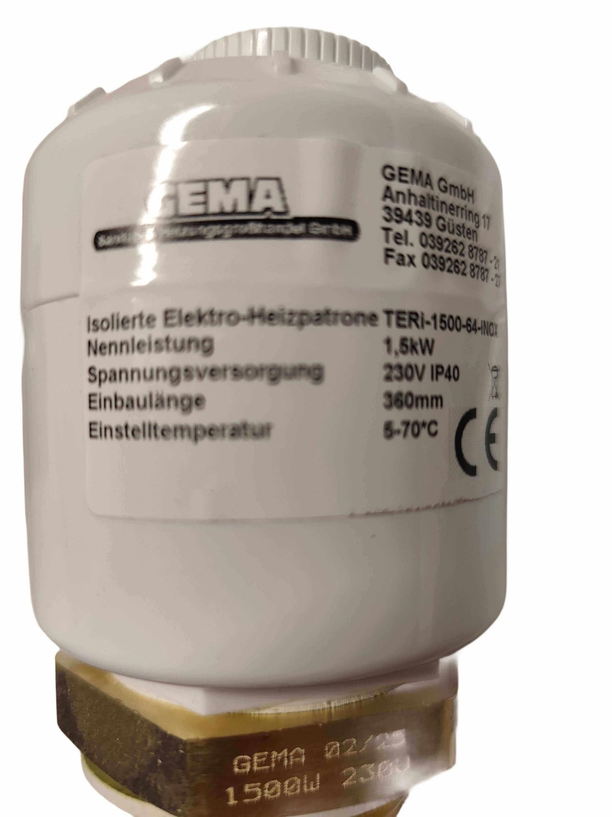 Warmwasserspeicher 120 Liter plus Heizstab TERi 2,0 kW - GEMA Shop