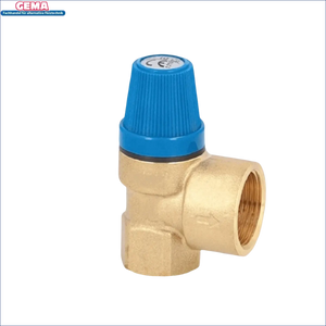 Brass Druckreduzierventil mit blauer Einstellknopf für 100L-180L Warmwasserspeicher